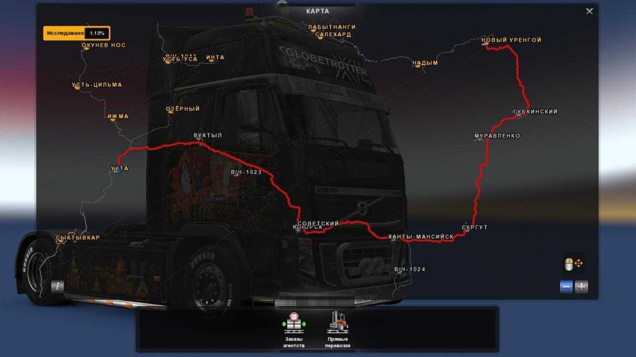 Карта российские просторы для ets 2