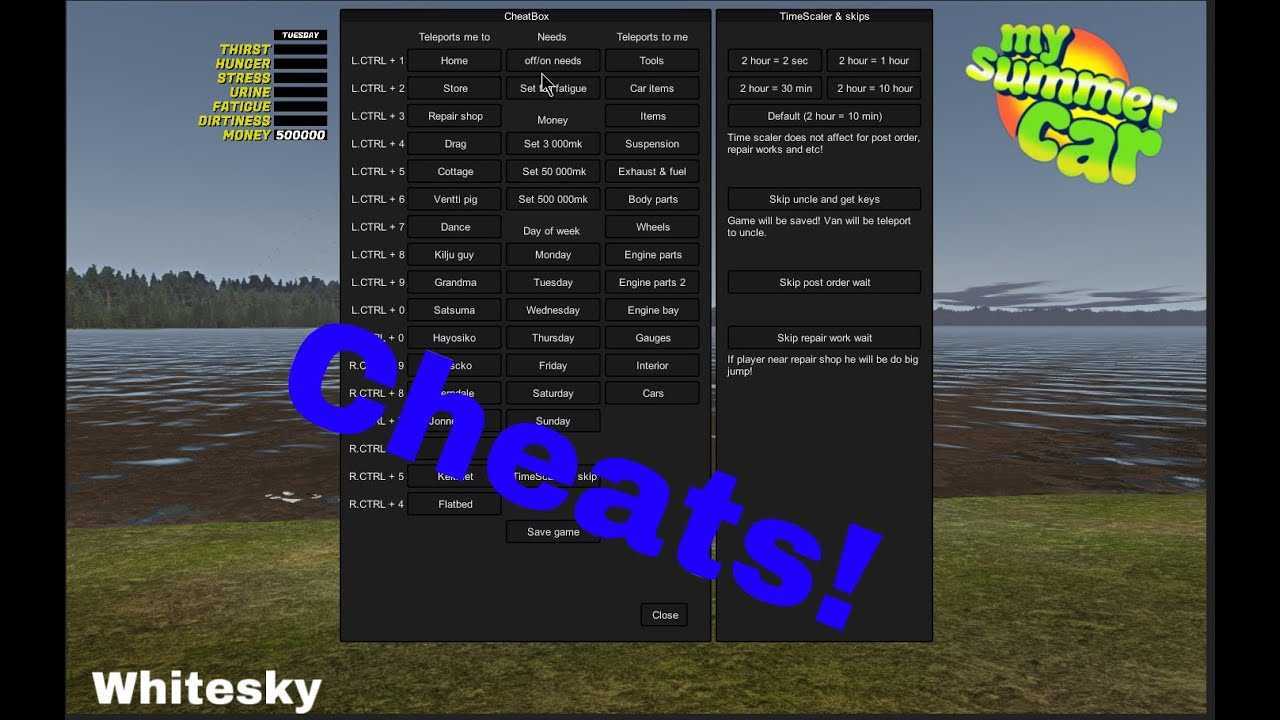 My summer car cheats & console commands november 2023 - cputemper