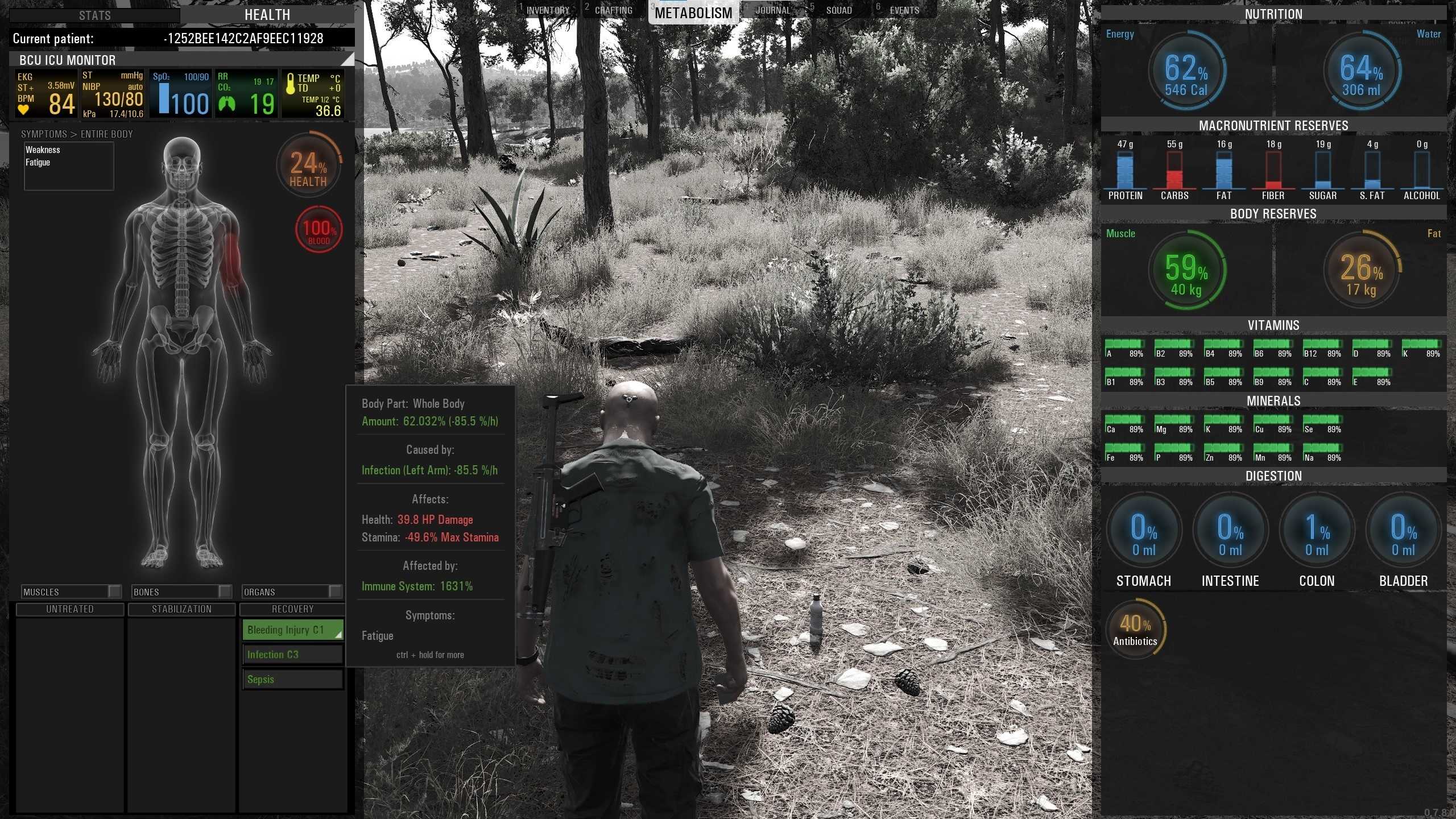 Scum как настроить персонажа