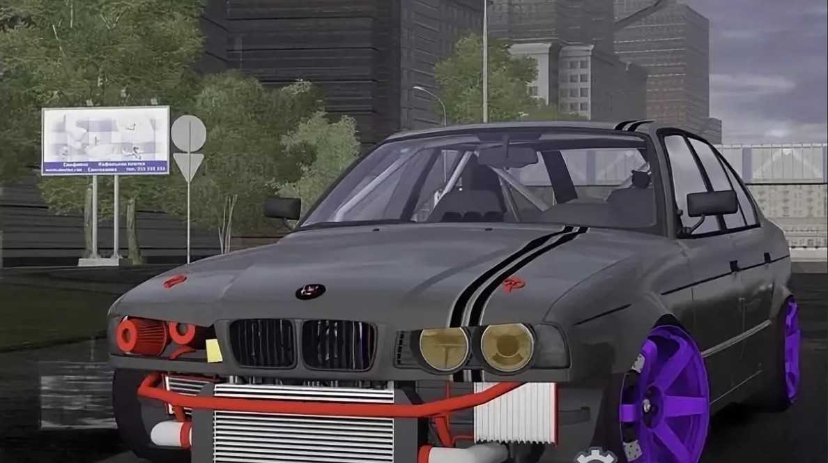 BMW E34 Дрифт Корч для City Car Driving v159 - 1592  Моды для City Car Driving